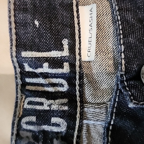 Cruel Jeans Women's Size 9 Long L34 Sasha Boitcut - Picture 4 of 10